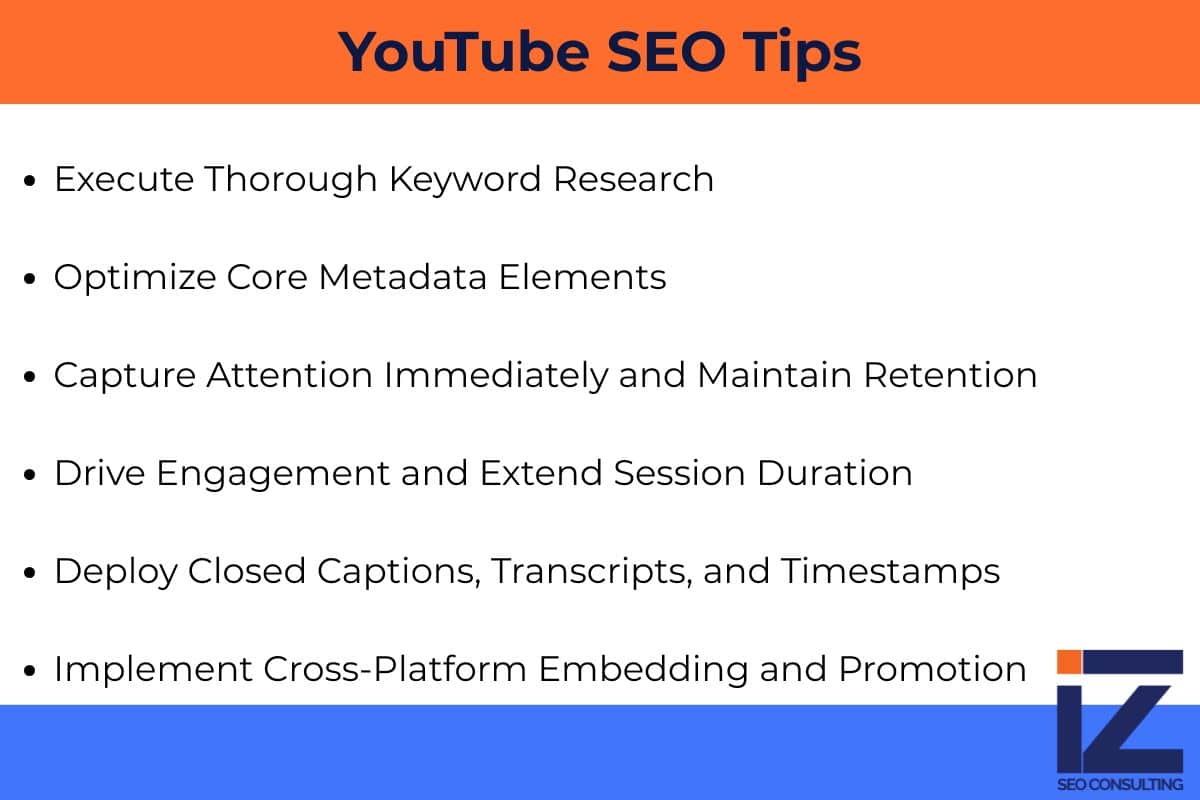 YouTube SEO tips list with youtube seo guide for better rankings