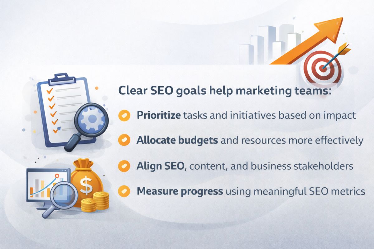 list of SEO goals for successful marketing
