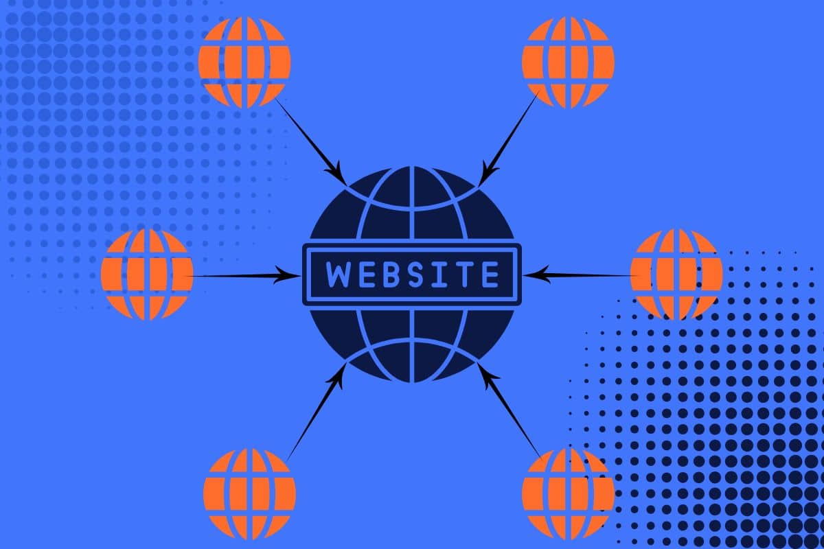 Off-page SEO backlinks pointing to website from multiple authoritative sources